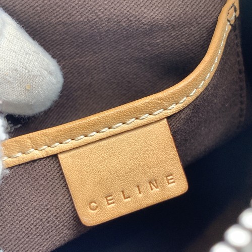 Auténtico Bolso de Hombro Celine Vintage Marrón Macadam de Lona - Imagen 6 de 9