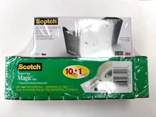 SCOTCH MAGIC TAPE 3/4 x 1000 Inches, Boxed, refills 10 ROLLS WITH TAPE DISPENSER