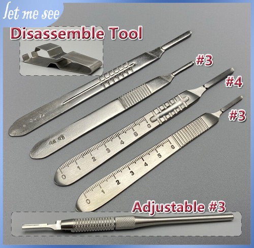 Scalpel Handle Stainless Steel Knife Blade holder Dental Surgical Instruments *1 - Picture 1 of 32