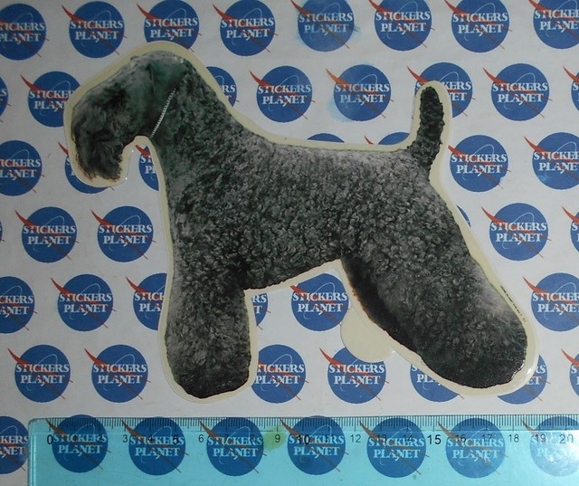 ADESIVO STICKER VINTAGE AUTOCOLLANT AUFKLEBER ORIGINAL KERRY BLUE TERRIER DOG ADESIVO STICKER VINTAGE AUTOCOLLANT AUFKLEBER ORIGINAL KERRY BLUE TERRIER DOG