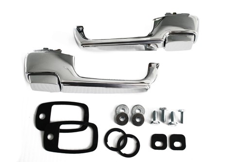 Pair Black Steel Manual Side View Mirrors For 67-72 Chevy C/K Truck – Driver & Passenger