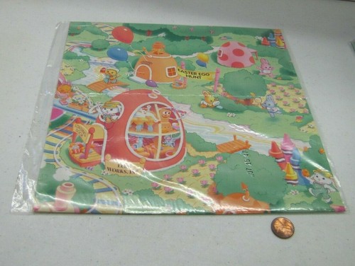 New! Vtg Hallmark Gift Wrap Easter Rabbits Spring Animals Flat Wrapping Paper - Picture 3 of 3