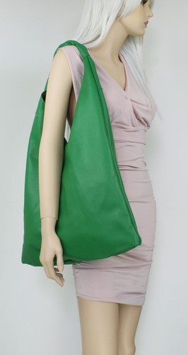 Italian Real Leather Handbag V Shape Top Interior Pocket String Shoulder Bag - Picture 79 of 84