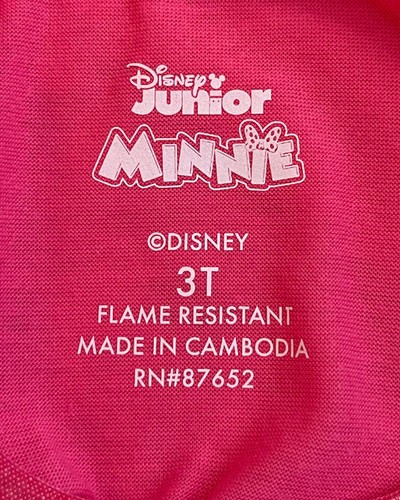 Disney Junior Minnie Mouse Baby Girl's Sleepwear Set Size 3T Pink Red Hearts - Picture 5 of 16