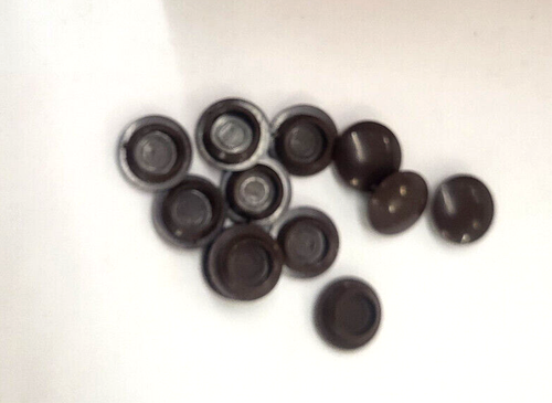 Cover Caps 10mm diameter, Press Fitting, Dark Brown (Hafele 045.09.130) Box 1000 - Picture 2 of 3