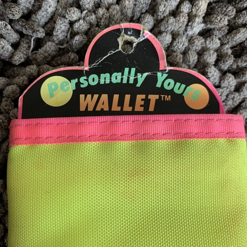 Vintage Russ TIFFANY Bifold hot Yellow Neon Wallet 5 Pockets —See Pictures - Picture 2 of 5
