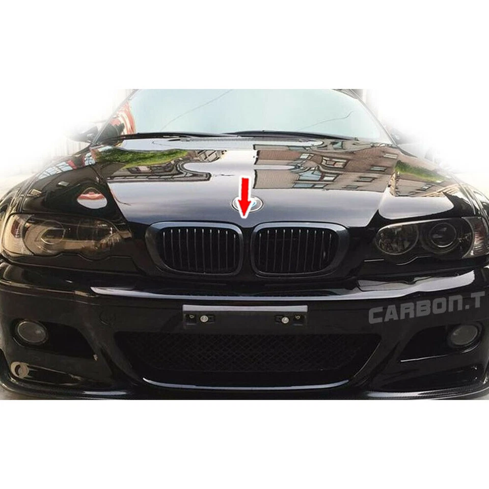 Fit For BMW E46 M3 2D 2001-2006 M Look Front Grille Painted Glossy Black Foto 2 de 4