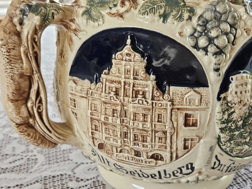 Juego de tazones perforadores de porcelana Gerz Heidelberg Perkeo con tapa con 11 tazas de colección Alemania - Imagen 6 de 20