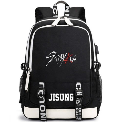 Kpop Straykids Backpack Stray Kids USB Backpack Men Teens Laptop Shoulder Bags - Imagen 12 de 44