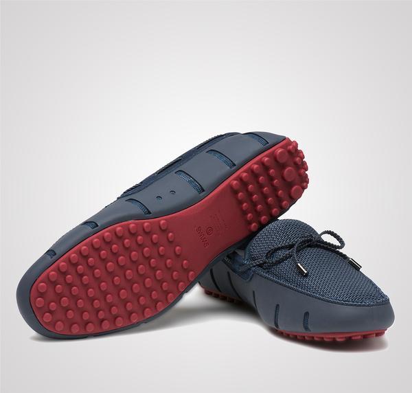 Para Para Para Hombre nada trenzado de encaje Mocasín-Azul Marino/Rojo Oscuro-Nuevo 2018 074fbd Para Para Para Hombre nada trenzado de encaje Mocasín-Azul Marino/Rojo Oscuro-Nuevo 2018 074fbd