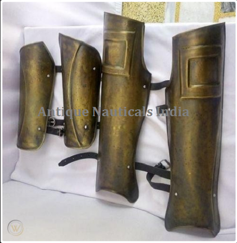 Conjunto de armadura de brazo y pierna medieval griego espartano 300 rey Leónidas - Imagen 2 de 4