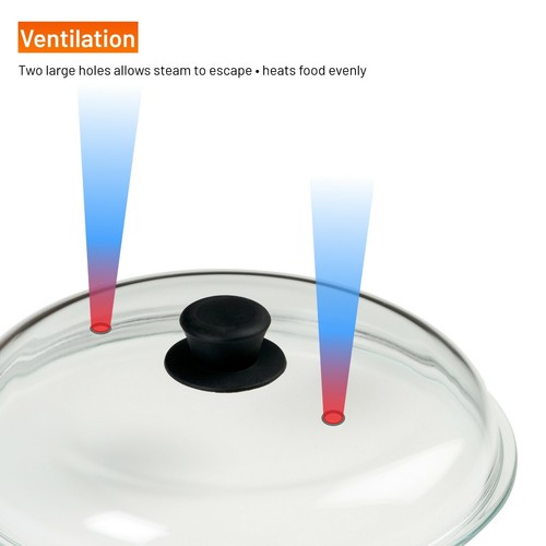 Glass Microwave Plate Cover w/ Handle 100 Food Save Dishwasher