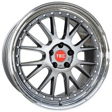 18" TEC Speedwheels GT EVO Tiefbett Alufelgen Grau Poliert für Mercedes AMG S