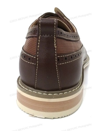Mens Dress Shoes Wing Tip Lace Up Oxfords Leather Lined Casual Italy Style Sizes - Picture 13 of 22