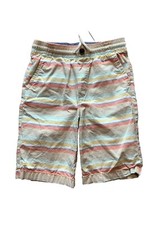 Carter s Youth Boys Canvas Shorts Elastic Waist Size 10 10A Striped VGUC Tan Red