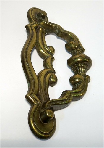 Vintage Art Deco Brass Drawer or Cabinet Door Pull Handle R372-0 - Picture 3 of 5
