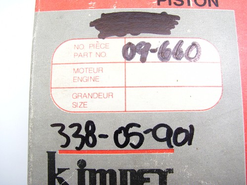 KIMPEX NOS SNOWMOBILE PISTON AND RINGS KIT STANDARD 09-660 R09-660 - Picture 2 of 2