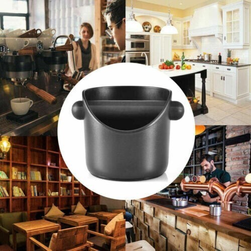 Coffee Waste Container Grinds Knock Box Tamper Tube Bin Black Bucket Au - Picture 7 of 9