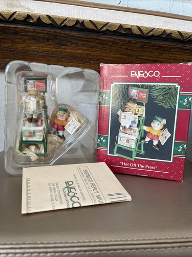 BRAND NEW ENESCO CHRISTMAS ORNAMENT “HOT OFF THE PRESS” Limited Edition 1993 HTF - Picture 2 of 16