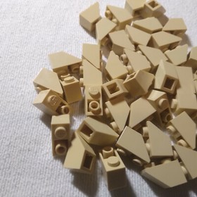 R Lego Lot 55 Tan 2 x 1 Inverted Slope 3665 71044 21323 71043 4954 