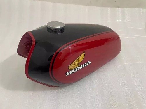 Honda XL175 XL 175 1974 1975 Black & Red Steel Petrol Fuel Tank +Cap |Fit For - Picture 4 of 14
