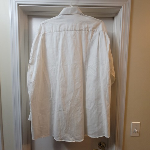 Jhane Barnes White Button Down Long Sleeve Men's Size Tall 18.5 36/37 NWT - Picture 4 of 7