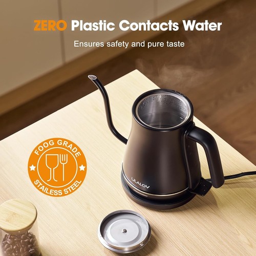 Stylish Gooseneck Kettle 1L - 1200W Quick Heating with Ergonomic Handle - Picture 6 of 11