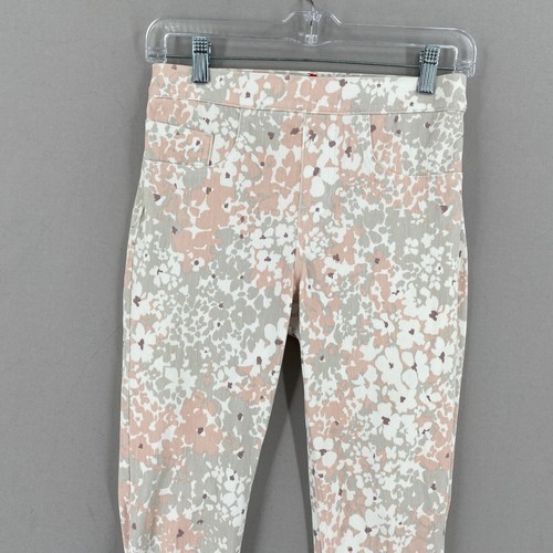 SPANX Jean-ish Ankle Leggings Size Small Floral Print All Over White Pink Gray - Picture 2 of 12