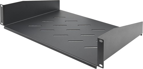 2U Rack Shelf Steel 12in Depth Vented Cantilever for Network Equipment - Picture 3 of 10