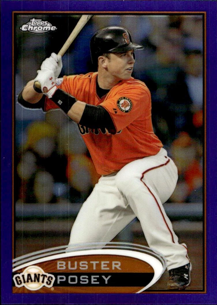 2012 Topps Chrome Purple Refractors Buster Posey #24 AT200