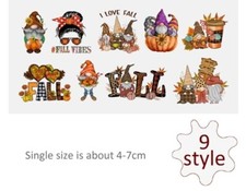1 Piece, 9 images UV DTF sheet, Transfer Stickers for Glass and smooth surfaces