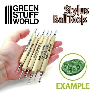 Green Stuff World: Stylus Ball Sculpting Tool Set - 8pc Green Stuff World: Stylus Ball Sculpting Tool Set - 8pc