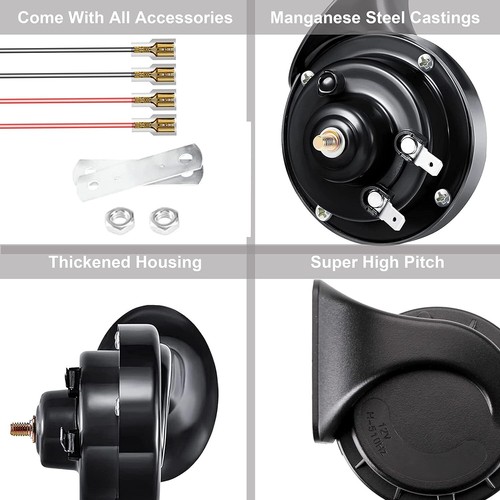 Car Horn, 12V Super Loud Horns, 300DB Waterproof Double Truck Horns, Electric S - Picture 7 of 12