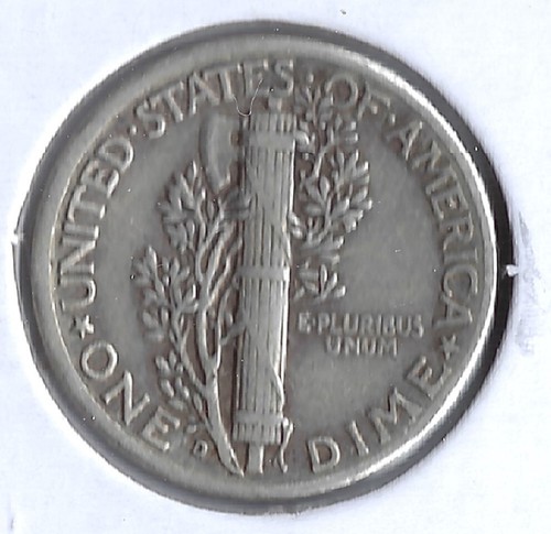 Moneda Estados Unidos 10 Céntimos (Mercurio) 1944 D KM140 - Imagen 2 de 3