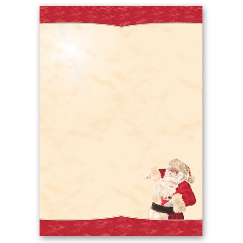 Motiv-Briefpapier WEIHNACHTSMANN - DIN A4 Format 50 Blatt - Bild 1 von 6