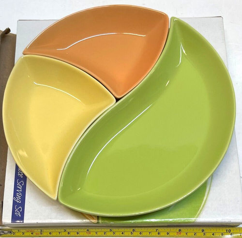 Citrus Round 3 Piece Serving Set #HLD-10256, New-Open Box - Picture 1 of 7