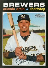 Orlando Arcia 2020 Topps Heritage 1971 MLB Baseball Base Card #34 Brewers