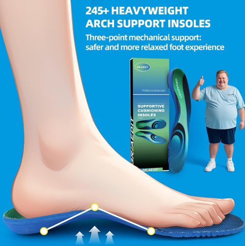 240+ Lbs Heavy Duty Support Plantar Fasciitis Insoles Arch Support Work Boot Sh - Picture 4 of 9