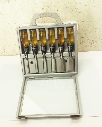 Vtg 1996 Stanley USA no.16-901 bevel edge wood chisel 6 pcs set 1/4"-1 1/2" - Picture 3 of 19