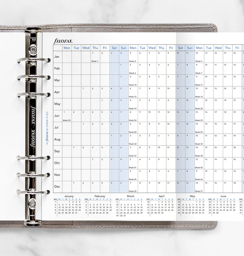 Filofax A5 Horizontal Year Planner Diary Refill - 2026 English - Picture 2 of 4
