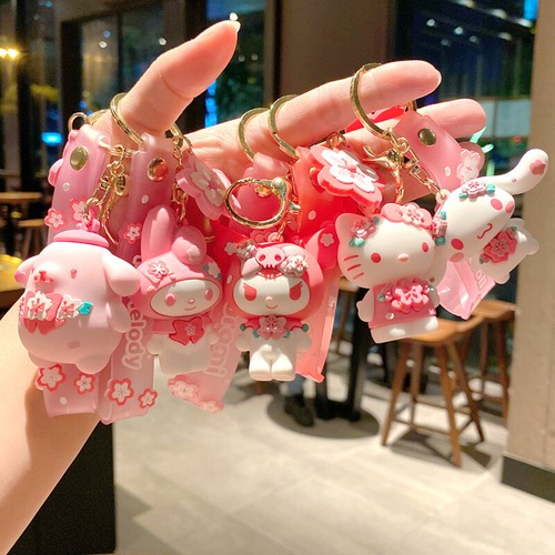 3D Cartoon Animal sakura Keyring Purse Charm Cute Key Ring Chain Keychain gift - Picture 1 of 24