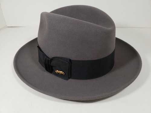 DOBBS SAVOYISCHES SÄBELGRAU MIT SCHWARZEM BAND FELZFILZHUT FEDORA HERGESTELLT IN USA - Bild 2 von 7