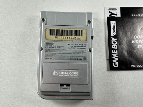 Nintendo Game Boy Pocket Silver Handheld System Working READ - Picture 3 of 9