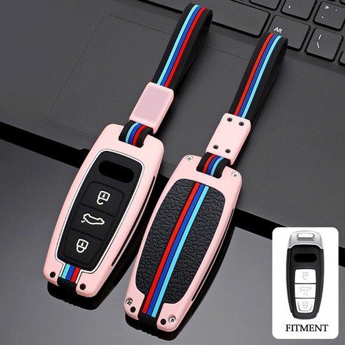 For Audi A6L A7 A8 Q8 2019 2020 Zinc Alloy Car Key Cover Case Fob Shell Keychain - Picture 8 of 18
