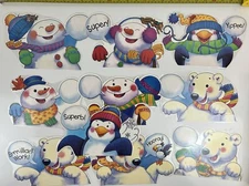 Vintage 1998 CTP Teacher Bulletin Board Die Cuts Polar Bears & Penguins Winter 
