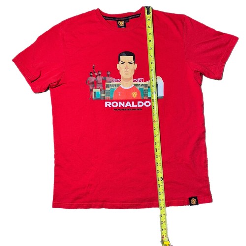 Manchester United Official Ronaldo T-shirt Crest Soccer Futbol XL Red Logo #7 - Picture 12 of 15