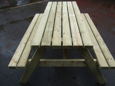 Picnic Table Bench 4FT UP TO 7FT, 4seat - 8seat PATIO GARDEN PUB SEAT HEAVY DUTY