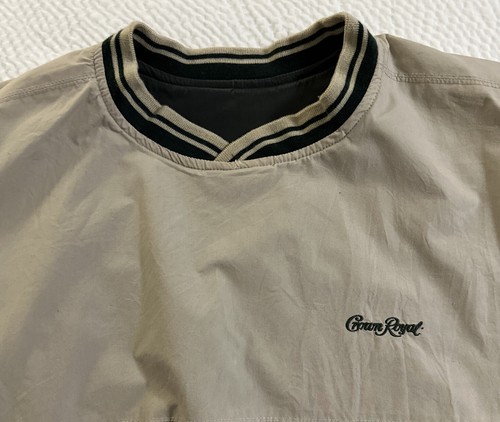 Crown Royal Reversible V-Neck Golf Pullover Long Sleeve Khaki And Green Size M - Picture 2 of 11