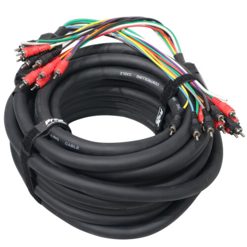 ProX XC-MEDOOZA100 100ft 10 Channel RCA 3 Power Cable Car Audio Medooza Cable - Afbeelding 1 van 4