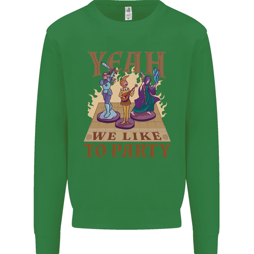 Yeah We Like to Party Role Playing Game RPG Kids Sweatshirt Jumper - Picture 43 of 77